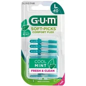 Szczoteczki międzyzębowe - SUNSTAR GUM Soft-Picks Comfort Flex Cool Mint Czyściki międzyzębowe L, 40szt. - miniaturka - grafika 1