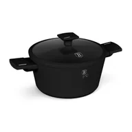 Garnki - Garnek z pokrywką 24 cm Matte Black Collection BerlingerHaus BH-8188 - miniaturka - grafika 1