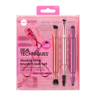 Real Techniques Zestaw Double Time Retractable Brush Set - Pędzle do makijażu - miniaturka - grafika 1
