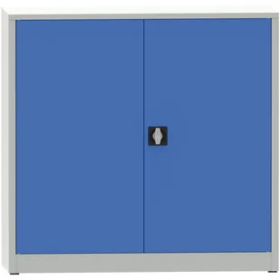 PARTNER B2B Warsztatowa szafa półkowa na narzędzia KOVONA JUMBO, 2 półki, spawana, 1200 x 500 x 1150 mm, szara / niebieska 178656 - Pozostałe wyposażenie warsztatu - miniaturka - grafika 1