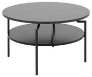 Ławy i stoliki kawowe - Actona Okrągły stolik kawowy Goldington 80 cm marmur czarny AC-N21-159 - miniaturka - grafika 1
