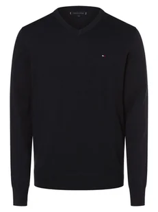 Tommy Hilfiger Sweter męski Mężczyźni drobna dzianina niebieski jednolity, M - Swetry męskie - miniaturka - grafika 1