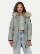 Kurtki damskie - ONLY Parka Iris 15304625 Zielony Regular Fit - miniaturka - grafika 1