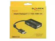 Kable komputerowe i do monitorów - Delock 0.16m DisplayPort/VGA+HDMI+DVI adapter kablowy (62656) - miniaturka - grafika 1