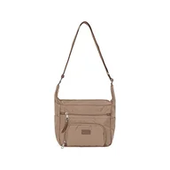 Torebki damskie - Hexagona Damska torebka Garni Cuir de Vachette Paris kolekcja Matcha – piasek – z nylonu – torba na ramię – torebka na ramię, jasnopomarańczowa, dł. : 21 x wys.: 18 x P: 8,5 cm - miniaturka - grafika 1