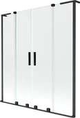 Parawany nawannowe - Mexen Velar L Duo parawan nawannowy 2-skrzydłowy rozsuwany 140 x 150 cm, transparent, czarny - 896-140-003-02-70 - miniaturka - grafika 1