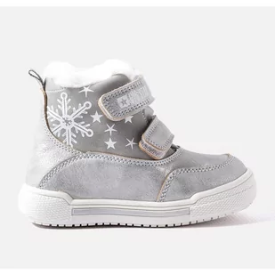 Śniegowce dziecięce Big Star KK374190 srebrny - Buty dla dziewczynek - miniaturka - grafika 1