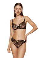 Biustonosze - Madame biustonosz miękki haftowany czarny (kolor czarny, rozmiar 80D) - miniaturka - grafika 1