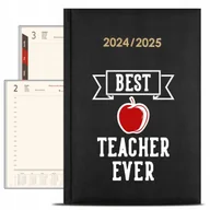Kalendarze - KALENDARZ Nauczycielski 2024/2025 BEST TEACHER EVER Prezent Wzory - miniaturka - grafika 1