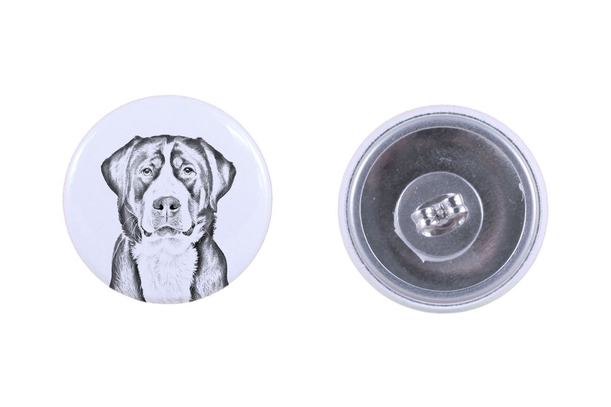 Duży szwajcarski pies pasterski - wyjątkowe kolczyki z psem, twój pupil na breloku, marka własna Art-Dog