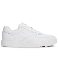 Trampki męskie - Buty Tommy Hilfiger Modern Leather Trainers FM0FM04941-YBS - białe - miniaturka - grafika 1