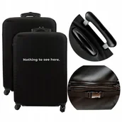 Akcesoria podróżnicze - 2x Pokrowiec na walizkę Sillar z motywem nothing to see here 73x50x30 cm L - miniaturka - grafika 1