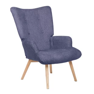 Fotel MOSS POP w tkaninie granatowy 72x73x96cm HOMLA - Fotele - miniaturka - grafika 1