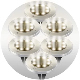 Lampki solarne do ogrodu naziemne wbijane Ilumen led 6szt. - Lampy ogrodowe - miniaturka - grafika 1