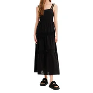 Sukienki - Sukienka damska Desigual Karen czarna na szelkach-S - miniaturka - grafika 1