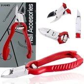 Akcesoria do paznokci - Cążki cęgi do grubych wrastających paznokci skórek obcinaczki nożyczki manicure gabinet SPA czerwone - miniaturka - grafika 1