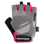 Rękawiczki rowerowe - Meteor rękawiczki rowerowe na rower GEL GX34 grey-pink - L - miniaturka - grafika 1