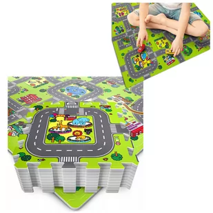 MATA EDUKACYJNA puzzle piankowe dla dzieci ULICA miasto gruba 1cm DUŻA - Maty piankowe - miniaturka - grafika 1