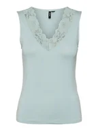 Koszulki i topy damskie - Vero Moda Top w kolorze błękitnym - miniaturka - grafika 1
