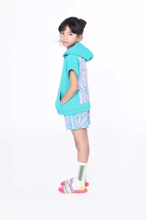 Spodnie i spodenki dla dziewczynek - Marc Jacobs szorty bawełniane dziecięce kolor zielony wzorzyste - grafika 1