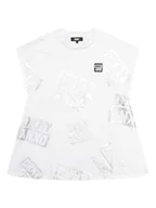 Sukienki i spódniczki dla dziewczynek - DKNY Sukienka codzienna D32884 D Biały Regular Fit - miniaturka - grafika 1