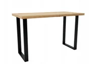 Biurka - Biurko Dąb Evoke Proste Czarne Nogi w Kształcie U 160x75 cm Stół Klasyczny - miniaturka - grafika 1