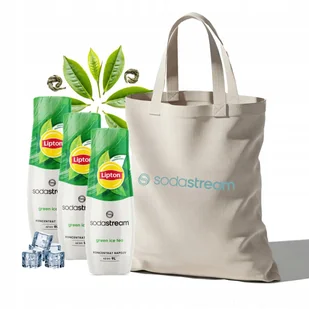 Zestaw Syrop koncentrat SodaStream Lipton Green Ice Tea 3x440ML + Torba - Syropy i koncentraty owocowe - miniaturka - grafika 1