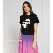 Koszulki i topy damskie - Karl Lagerfeld T-shirt ikonik 2.0 | Regular Fit - miniaturka - grafika 1