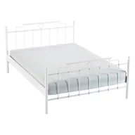 Stelaże pod materac - Białe metalowe łóżko dwuosobowe ze stelażem 160x200 cm Hatkus – Kalune Design - miniaturka - grafika 1