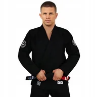 Kimona, stroje i obuwie - Kimono Treningowe Męskie Ground Game Bjj Gamer Czarne R. A3 - miniaturka - grafika 1