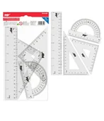 Przybory szkolne - Zestaw Szkolny Geometryczny 4 Szt - miniaturka - grafika 1