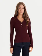 Swetry damskie - Morgan Sweter 252-MBANOU Bordowy Slim Fit - miniaturka - grafika 1