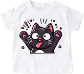 Koszulki dla dziewczynek - koszulka z kotem dla dziecka wzór kotEK153 - miniaturka - grafika 1