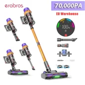 Odkurzacze - Odkurzacz bezprzewodowy Erabros EV5 550W, siła ssania 70kPa, 80 minut pracy na baterii, wyświetlacz LED, pojemnik na kurz 1.5L, odkurzacz ręczny do domu, samochodu i sierści zwierząt. - miniaturka - grafika 1