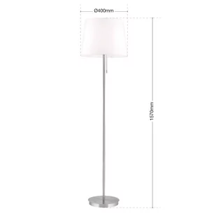 Tekstylna lampa stojąca Ludwig, nikiel matowy - Lampy stojące - miniaturka - grafika 3