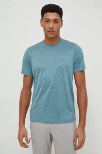 Koszulki męskie - Columbia t-shirt sportowy Columbia Hike kolor turkusowy gładki 1990391 - grafika 1