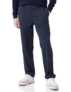 CASUAL FRIDAY Męskie spodnie Pandrup 0040 Pinstriped Pants spodnie rekreacyjne, ciemny granat, 28/32 - Spodenki męskie - miniaturka - grafika 1