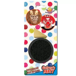 Guirca Make-up party "Farba do makijażu z gąbeczką", czarna, GUIRCA , 9 g GU15628 - Gadżety dla niej i dla niego - miniaturka - grafika 1