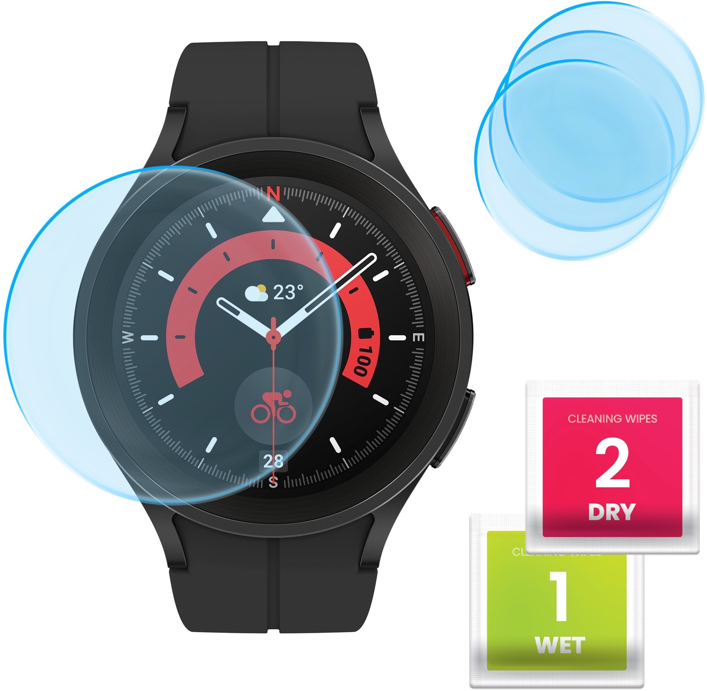 3-PAK Szkło Hybrydowe do Samsung Galaxy Watch 5 Pro 45 mm Szkiełko, 9H