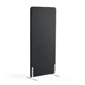 Artykuły do ekspozycji w sklepie - Ścianka podłogowa ZONE, 1700x800x46 mm, tkanina Hush, białe podstawy, ciemnoszary - miniaturka - grafika 1