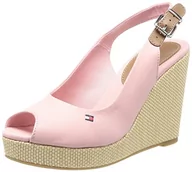 Espadryle damskie - Tommy Hilfiger Damskie ikoniczne sandały Elena jedno plecy, espadryle, Kojący różowy, 42 EU - miniaturka - grafika 1