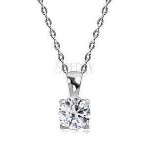 Diamant Exquis Elegancki Naszyjnik Diament 0,1 ct Złoto 375 Srebro