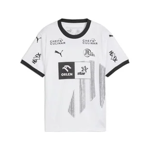 Młodzieżowa koszulka domowa THW Kiel 24/25 PUMA White Black - Odzież sportowa dziecięca - miniaturka - grafika 1