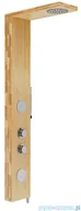 Panele prysznicowe - Corsan Balti panel prysznicowy z termostatem chrom drewno bambusowe B-001TCH | - miniaturka - grafika 1