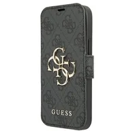 Etui i futerały do telefonów - Guess GUBKP13L4GMGGR iPhone 13 Pro / 13 6,1" szary/grey book 4G Big Metal Logo GUE001572-0 - miniaturka - grafika 1