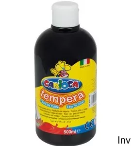 Carioca Farba tempera czarna 500ml - Przybory szkolne - miniaturka - grafika 1