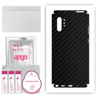 Szkła hartowane na telefon - Folia naklejka skórka strukturalna na TYŁ+BOKI do Samsung Galaxy Note 10+ 5G -  Carbon Czarny - apgo SKINS - miniaturka - grafika 1