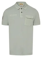 Koszulki męskie - Camel Active Męska koszulka polo Mężczyźni Bawełna zielony jednolity, L - miniaturka - grafika 1