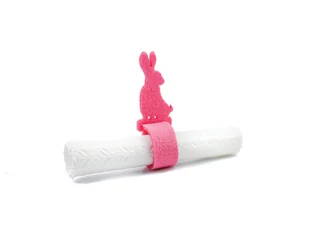 Serwetnik ze wzorem świątecznym - Zajączek Wielkanocny - 21 cm - 1 szt. - Dekoracja stołu - miniaturka - grafika 1