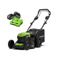 Kosiarki - Greenworks G24X2LM46SPK4X 46cm 24V + 2x akumulator 4Ah + ładowarka dual - miniaturka - grafika 1